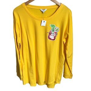 Crown & Ivy Bloody Mary "Make it Spicy" Long Sleeve Graphic Tee Medium